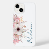 Modern Pink Floral Case-Mate iPhone Case (Achterkant)