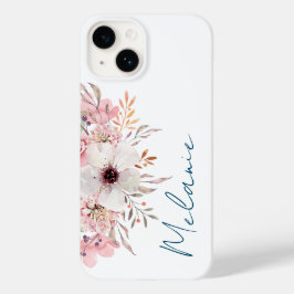 Modern Pink Floral Case-Mate iPhone 14 Hoesje