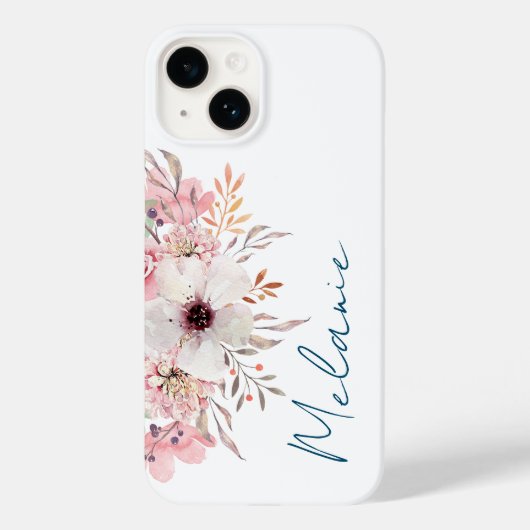 Modern Pink Floral Case-Mate iPhone Case (Achterkant)