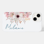 Modern Pink Floral Case-Mate iPhone Case (Achterkant (horizontaal))