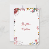 Modern Pink Floral Muslim Wedding Invitation Kaart (Achterkant)