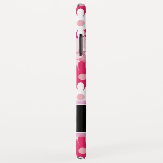 Modern Pink Floral Pattern Daisy Flowers Monogram Case-Mate iPhone Case (Achterkant/rechts)