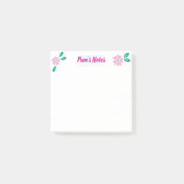 Modern Pink Floral Post-it® Notes