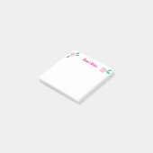 Modern Pink Floral Post-it® Notes (Schuin)