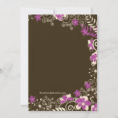 Modern Pink Floral Spring Baby shower Uitnodiging (Achterkant)