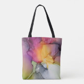 Modern Pink Floral Tote Bag (Achterkant)