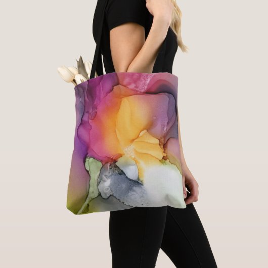 Modern Pink Floral Tote Bag (Dichtbij)