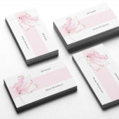Modern Pink Floral Visitekaartje