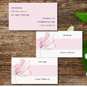 Modern Pink Floral Visitekaartje