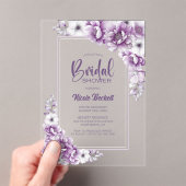 Modern Pink Floral Vrijgezellenfeest Acryl Uitnodigingen (Insitu (Draagbaar))