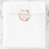 Modern Pink Floral Vrijgezellenfeest Hartelijk dan Ronde Sticker (Tas)