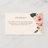 Modern Pink Floral Vrijgezellenfeest Informatiekaartje (Voorkant)