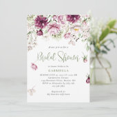 Modern Pink Floral Waterverf Vrijgezellenfeest Kaart (Staand voorkant)