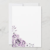 Modern Pink Floral Wedding Kaart (Achterkant)