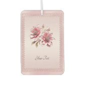 Modern Pink Flowers Air Freshener Luchtverfrisser (Voorkant)