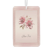 Modern Pink Flowers Air Freshener Luchtverfrisser (Achterkant)