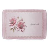 Modern Pink Flowers Bath Mat (Voorkant)