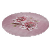 Modern Pink Flowers Cutting Board Snijplank (Hoek)