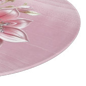 Modern Pink Flowers Cutting Board Snijplank (Hoek)