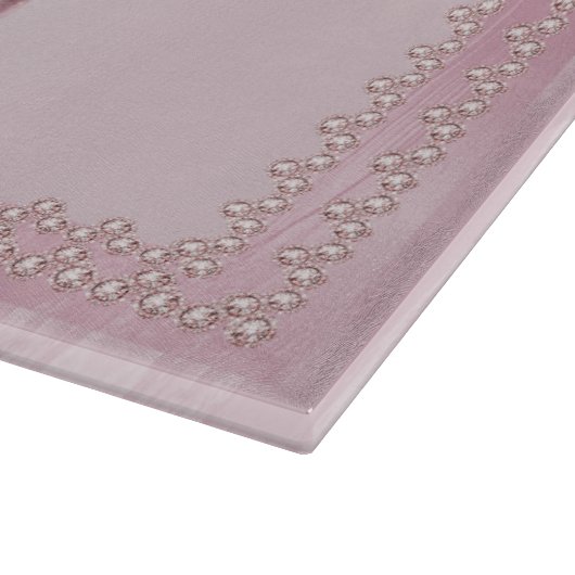 Modern Pink Flowers Cutting Board Snijplank (Hoek)