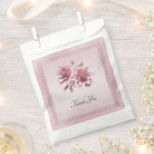 Modern Pink Flowers Favor Bag Bedankzakje (Geknipt)