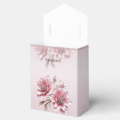 Modern Pink Flowers Favor Box Bedankdoosjes (Geopend)
