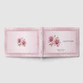 Modern Pink Flowers Guest Book Gastenboek (Volledig)