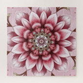 Modern Pink Flowers Jigsaw Puzzle Legpuzzel (Horizontaal)