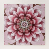 Modern Pink Flowers Jigsaw Puzzle Legpuzzel (Verticaal)
