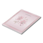 Modern Pink Flowers Notepad Notitieblok (Linkerzijde)