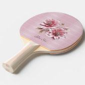 Modern Pink Flowers Ping Pong Paddle Tafeltennisbatje (Voorkant Gekanteld)