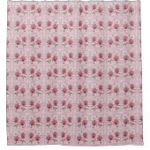 Modern Pink Flowers Shower Curtain Douchegordijn (Voorkant)
