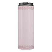 Modern Pink Flowers Thermal Tumbler Thermosbeker (Achterkant)
