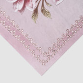 Modern Pink Flowers Tissue Paper Tissuepapier (Detail)
