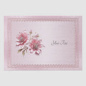 Modern Pink Flowers Tissue Paper Tissuepapier (Voorkant)