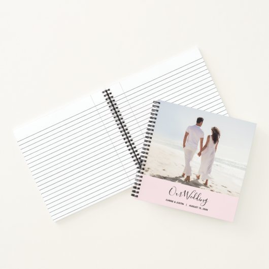 Modern Pink Foto Weddenschap Boek (Binnen)