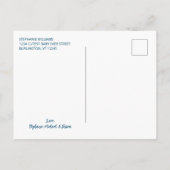 Modern Pink Girl Baby Aankondiging Foto Briefkaart (Achterkant)