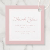 Modern Pink Girl Baptism Photo Bedankjes Labels (Achterkant)