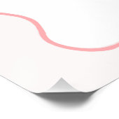 Modern Pink Girl Bow Baby shower Welkom Perfect Poster (Hoek)