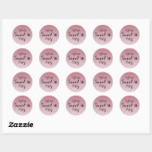 Modern Pink Glitter Faux Ombre Sweet 16 Sticker (Vel)
