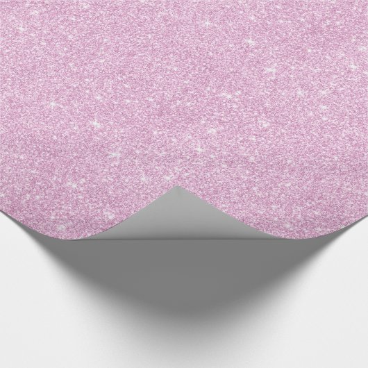 Modern Pink Glitter Girly Cadeaupapier (Hoek)