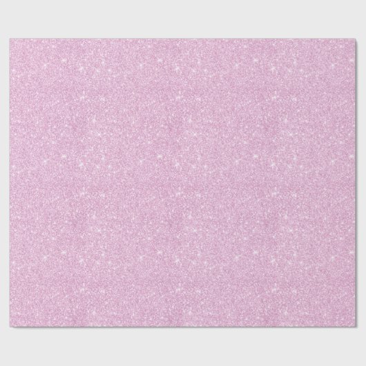 Modern Pink Glitter Girly Cadeaupapier (Vlak)