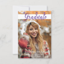 Modern Pink Glitter Script Foto Afstuderen