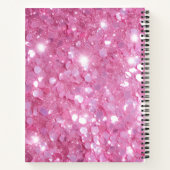 Modern Pink Glitter Spiral Notitieboek (Achterkant)