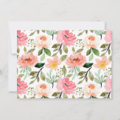 Modern Pink & Gold Glitter Bridal Brunch & Bubble Kaart (Achterkant)