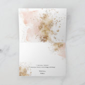 Modern Pink Gold Glitter Girly 50e verjaardag Kaart (Binnen)