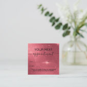 Modern Pink Gold Watercolor Appoinment Card Afsprakenkaartje (Staand voorkant)