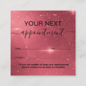 Modern Pink Gold Watercolor Appoinment Card Afsprakenkaartje (Voorkant)