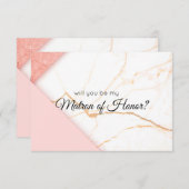 Modern Pink Gold zal je mijn matron zijn. (Voorkant / Achterkant)