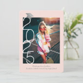 Modern Pink Grey 2023 Afstuderen Open House Aankondiging (Staand voorkant)